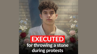 Executed for throwing a stone during protests