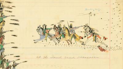 Drawing by eyewitness to the Sand Creek Massacre.