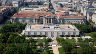 Aerial view of the National Museum of American History
