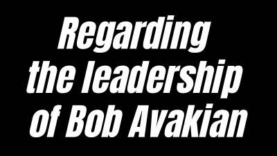Regarding the leadership of Bob Avakian