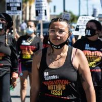 Revolution Club march in Los Angeles on June 12