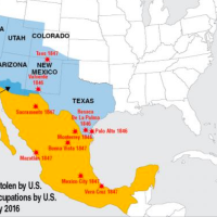 US theft of half of Mexico map