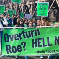 Banner: Overturn Roe? HELL NO!