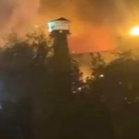 Fire in Evin Prison, Iran, October 15, 2022.