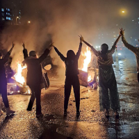 Protesters in Kurdistan on November 16, 60 days after death of Mahsa Amini.