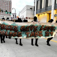Protest of murder of Tortuguita.