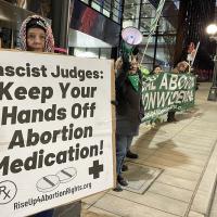 Seattle, RU4AR, protest about threat to Mifepristone, February 25, 2023.