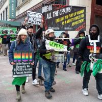 Chicago, IWD 2023, march down State Street.
