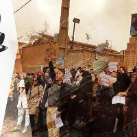 Parents protest the poisoning of Iranian students, mainly girls, March 2023. (Photo: Human Rights Activists in Iran)