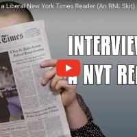 Person reading NY Times