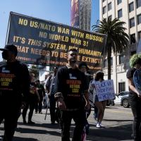 Rev Club marching April 2nd No US/NATO War With Russia! No World War 3!