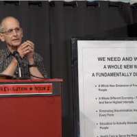 Lenny Wolff speaking at Revolution Books, New York City, July 2, 2023.