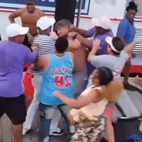 Screengrab from a video of the Montgomery docks incident