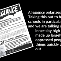 “Allegiance” polarizes. Taking this out to high schools in particular—and we are talking about inner-city high schools made up largely of oppressed people—things quickly divided out.