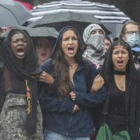 University of Texas students in Austin protest in support of Palestinians on November 10, 2023.