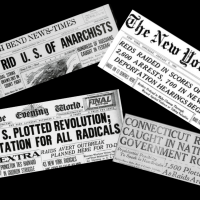 Headlines about the Palmer Raids, 1920.