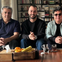L-R Mohammad Rasoulof, Toomaj Salehi, Jafar Panahi