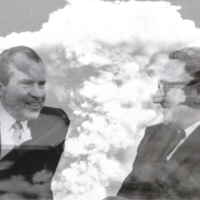 President Richard Nixon & Secretary of State Kissinger discussed bombing the dikes in North Vietnam. From: Daniel Ellsberg’s book, The Doomsday Machine; NIXON: I still think we ought to take the dikes out now. Will that drown people?; KISSINGER: About two hundred thousand people.; NIXON [reflective, matter-of-fact]: No, no, no… I’d rather use the nuclear bomb. Have you got that Henry?; KISSINGER [like the president, low-key]: That, I think would just be too much.; NIXON [in a tone of surprise]: The nuclear 