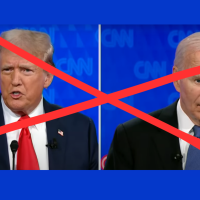 Trump and Biden at the debate