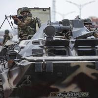 Bangladeshi military in armored tanks patrol the streets of Dhaka, Bangladesh after student protests, July 20, 2024.