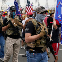 Trump supporters armed to intimidate vote counting in Arizona, November 6, 2020.