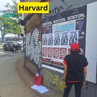 Boston: postering for Bob Avakian Official
