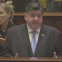 Governor JB Pritzker  invokes specter of Nazi Germany in rebuke of Trump administration in speech to state legislature.