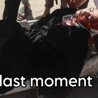 Palestinian artist Frans (Amina) al-Salmi. Her last moment.