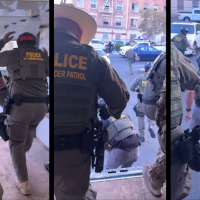 Border Patrol agents pulled up to Home Depot in the MacArthur Park area of Los Angeles and began chasing and grabbing people, August 6, 2025.