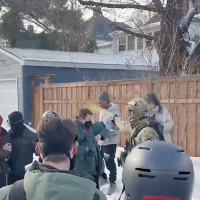 Agents pepperspray protesters of ICE murder, Minneapolis, January 7, 2026.