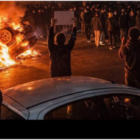 Scene from Tehran during uprising