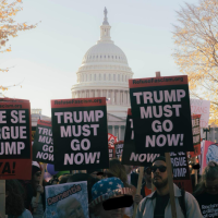 Refuse Fascism protest near Capitol, Washington, DC