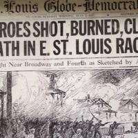 On July 2, 1917, a violent and vicious mob of white people burned, lynched and stoned the Black citizens of East St Louis, Illinois.