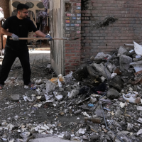 Residential building in Tehran, Iran destroyed by a U.S.-Israeli strike, March 27, 2026.