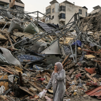 Destruction from Israeli airstrikes on southern Lebanon, April 17, 2026.