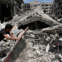 Destruction from an Israeli airstrike in the southern port city of Tyre, Lebanon, June 2, 2026.