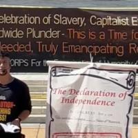 The Revcom Corps for the Emancipation of Humanity in front of the Jefferson Memorial, July 4, 2026.