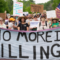 Protest in Maine against the ICE murder of Johan Sebastián Durán Guerrero, July 14, 2026