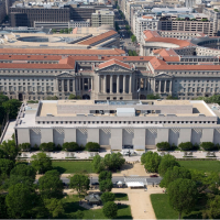 Aerial view of the National Museum of American History