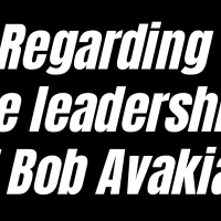 Regarding the leadership of Bob Avakian