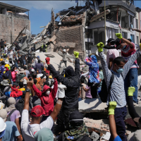 Earthquake damage in Pereira, Colombia, August 10, 2026.