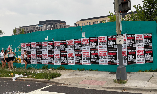 BA Official Posters on a wall