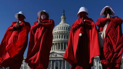 Handmaids' protest at the U.S. Capitol