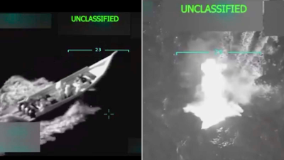 Venezuelan boat and bombing of boat, September 2, 2025.