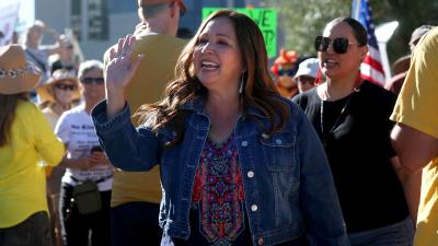U.S. Representative-elect Adelita Grijalva, Dem-Arizona, at No Kings Day rally in Phoenix, October 18, 2025.